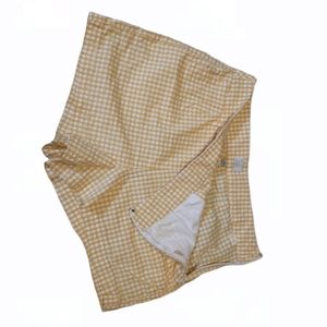 Yellow gingham shorts